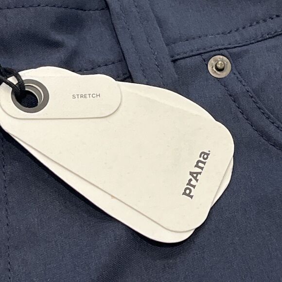 prAna NEW Brion Pants Mens 40x32‎ Dark Blue Standard Fit Water Repellent Hiking - Picture 9 of 12